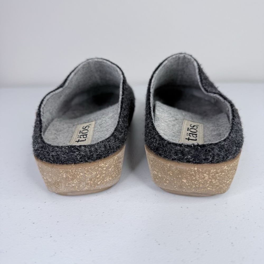 TAOS Woolery Charcoal Gray Wool Clog Slip On Shoes Size 40 9-9.5 Women's - Picture 5 of 9